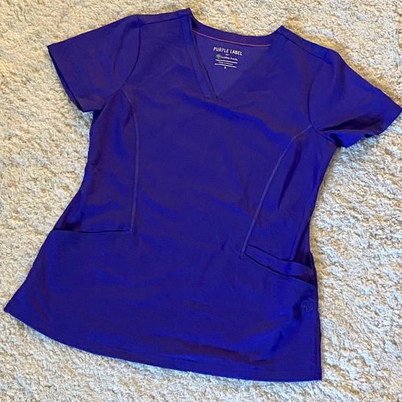 NWOT Purple Label Scrub Top - Picture 5 of 11